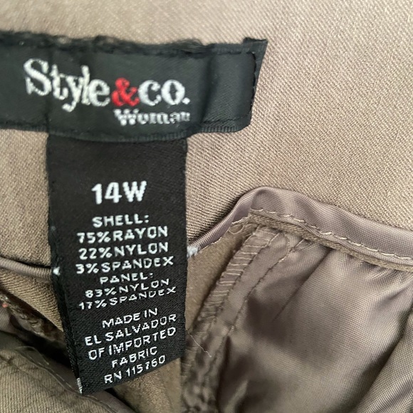 Style & Co. Woman Brown Pants - Picture 4 of 8